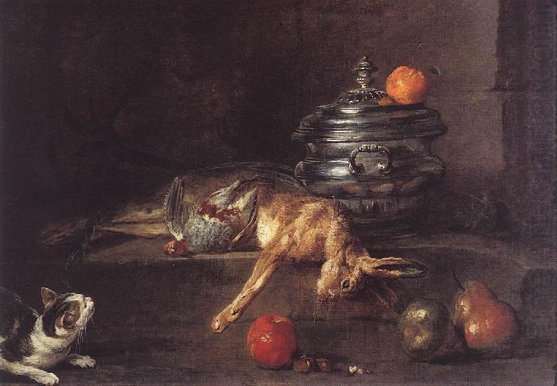 jean-Baptiste-Simeon Chardin The Silver Tureen china oil painting image